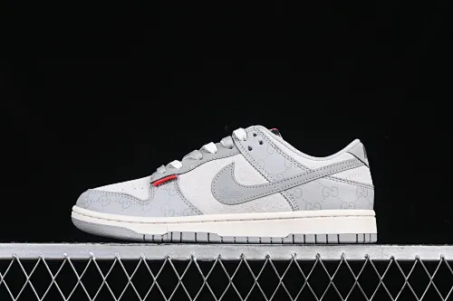 All categories Nk SB Dunk Series Nk SB Dunk Low High-end customized low-top sneakers Nk SB Dunk Low Gucci co-branded Dark pattern gray hook Anniversary high-end customized low-top casual sneakers DM6868-013